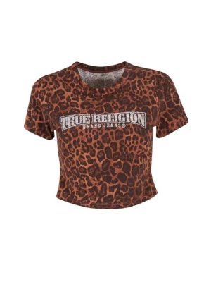 Obrázek produktu True Religion Tričko tmavě hnědá / stříbrně šedá / oranžová