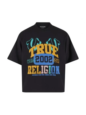 Obrázek produktu True Religion Tričko 'University' tyrkysová / královská modrá / pastelově žlutá / černá