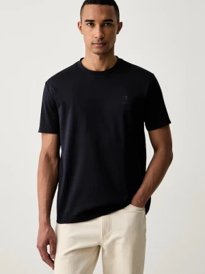Obrázek produktu Trussardi basic tričko pánské bavlněné s elastanem námořnická modř
