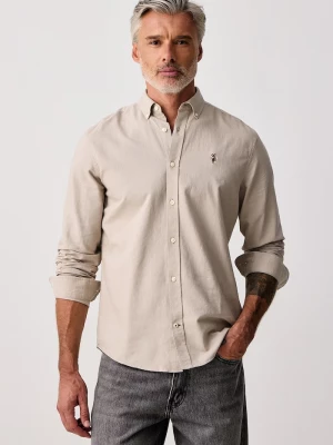 Obrázek produktu U.. Polo Assn. košile pánská bavlněná PEACHED OXFORD LS U.S. POLO ASSN. béžová