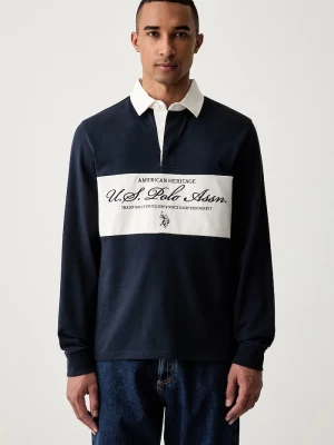 Obrázek produktu U.. Polo Assn. mikina pánská bavlněná PREMIUM EMBROIDERY GRAPHIC RUGBY U.S. POLO ASSN. námořnická modř