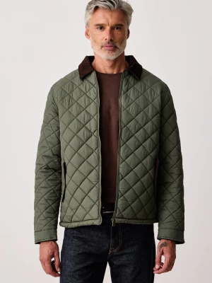 Obrázek produktu U.. Polo Assn. prošívaná bunda pánská DIAMOND QUILT PADDED COLLARED U.S. POLO ASSN. zelená