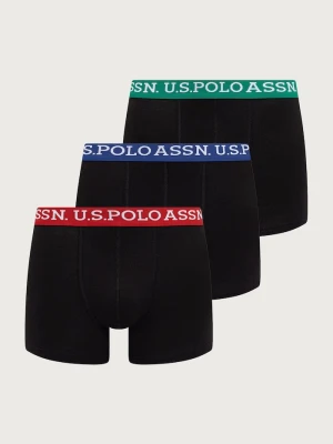 Obrázek produktu U.S. Polo Assn. boxerky pánské bavlněné s elastanem USPA Contrast Waistband 3-pack černá
