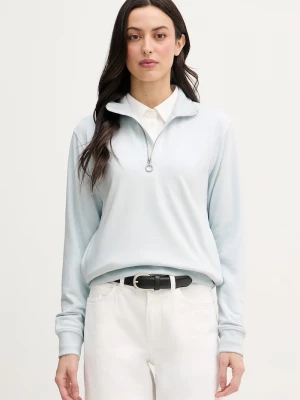 Obrázek produktu U.S. Polo Assn. mikina dámská s bavlnou DHM LB Quarter Zip tyrkysová