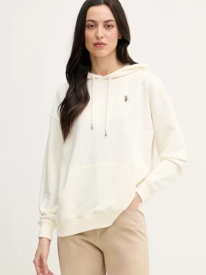 Obrázek produktu U.S. Polo Assn. mikina s kapucí dámská s bavlnou DHM Hoodie béžová