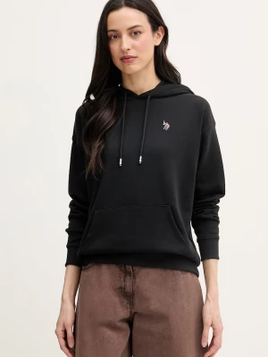 Obrázek produktu U.S. Polo Assn. mikina s kapucí dámská s bavlnou DHM Hoodie černá