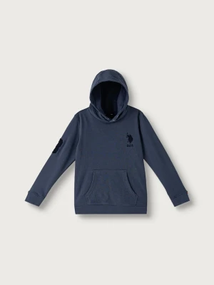 Obrázek produktu U.S. Polo Assn. mikina s kapucí dětská s bavlnou modrá