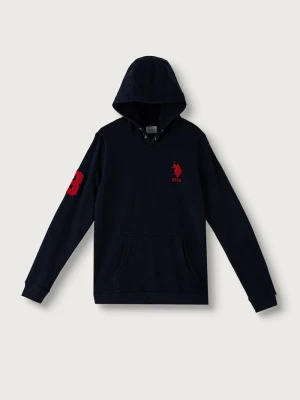 Obrázek produktu U.S. Polo Assn. mikina s kapucí dětská s bavlnou námořnická modř
