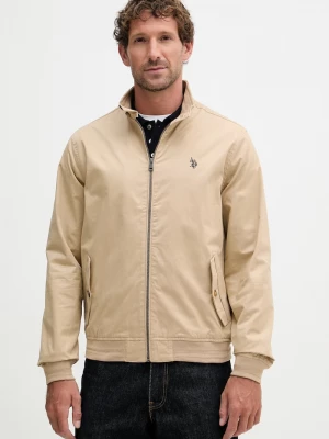 Obrázek produktu U.S. Polo Assn. pánská přechodová bavlněná bunda Harrington béžová