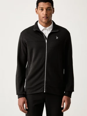 Obrázek produktu U.S. Polo Assn. rozepínací mikina pánská s bavlnou LUXE DHM ZIP THROUGH FUNNEL černá