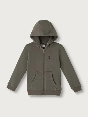 Obrázek produktu U.S. Polo Assn. rozepínací mikina s kapucí dětská s bavlnou zelená