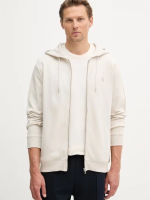 Obrázek produktu U.S. Polo Assn. rozepínací mikina s kapucí pánská s bavlnou DHM Interlock Zip béžová