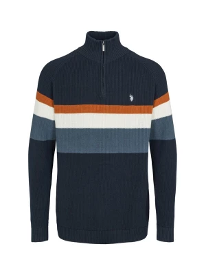 Obrázek produktu U.S. POLO ASSN. Svetr 'UMRicco' indigo / zlatě žlutá / šedá / bílá