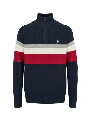Obrázek produktu U.S. POLO ASSN. Svetr 'UMRicco' šedá / červená / černá / barva bílé vlny