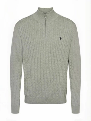 Obrázek produktu U.S. POLO ASSN. Svetr ' UMRomeo Half-zip ' šedý melír
