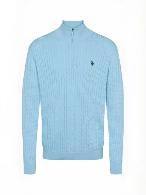 Obrázek produktu U.S. POLO ASSN. Svetr ' UMRomeo Half-zip ' světlemodrá