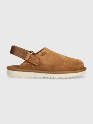 Obrázek produktu UGG Dětské semišové papuče UGG GOLDENSTAR CLOG hnědá