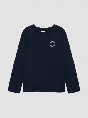 Obrázek produktu Unisex bavlněný top s dlouhým rukávem a drobným potiskem s.Oliver modrá