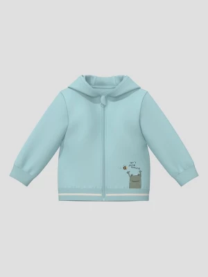Obrázek produktu Unisex mikina s kapucí a motivem s.Oliver tyrkysová