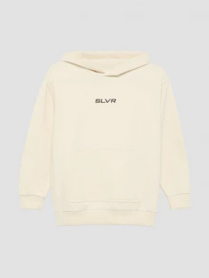 Obrázek produktu Unisex mikina s kapucí, klokaní kapsou a předním potiskem s.Oliver béžová