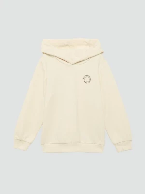 Obrázek produktu Unisex mikina s kapucí, žebrovanými lemy a drobným potiskem. s.Oliver béžová