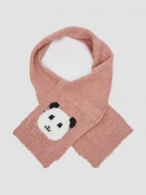 Obrázek produktu Unisex pletená šála s motivem pandy s.Oliver růžová