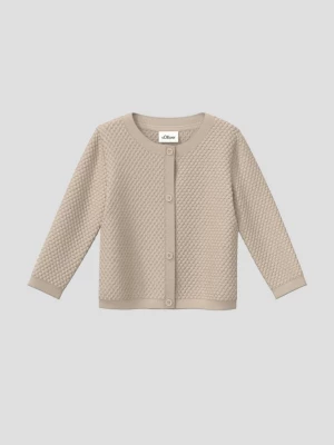 Obrázek produktu Unisex pletený kabátek se strukturovaným vzorem s.Oliver béžová