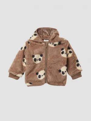Obrázek produktu Unisex plyšová bunda s kapucí s.Oliver hnědá
