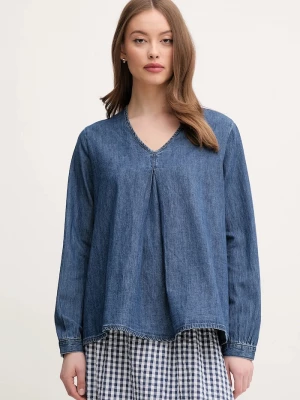 Obrázek produktu United Colors of Benetton Bavlněná halenka United Colors of Benetton modrá