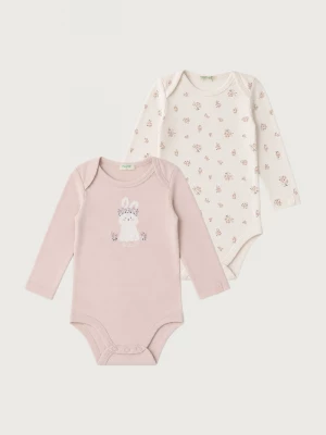 Obrázek produktu United Colors of Benetton body kojenecké bavlněné s elastanem 2-pack
