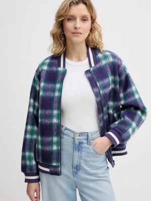 Obrázek produktu United Colors of Benetton Bomber bunda s příměsí vlny United Colors of Benetton fialová