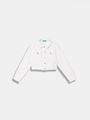 Obrázek produktu United Colors of Benetton bunda dětská džínová bílá