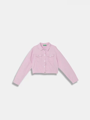 Obrázek produktu United Colors of Benetton bunda dětská džínová fialová