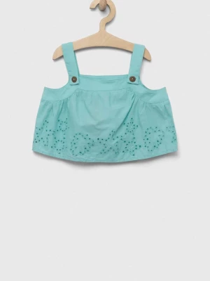 Obrázek produktu United Colors of Benetton Dětská bavlněná halenka United Colors of Benetton tyrkysová
