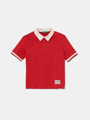 Obrázek produktu United Colors of Benetton Dětská bavlněná polokošile United Colors of Benetton červená