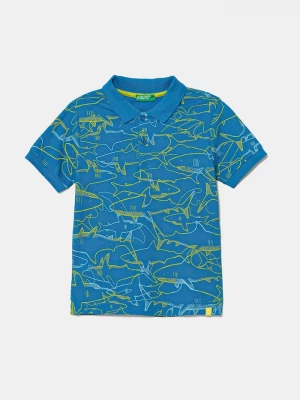 Obrázek produktu United Colors of Benetton Dětská bavlněná polokošile United Colors of Benetton modrá
