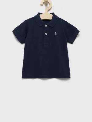 Obrázek produktu United Colors of Benetton Dětská bavlněná polokošile United Colors of Benetton námořnická modř