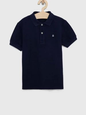 Obrázek produktu United Colors of Benetton Dětská bavlněná polokošile United Colors of Benetton námořnická modř