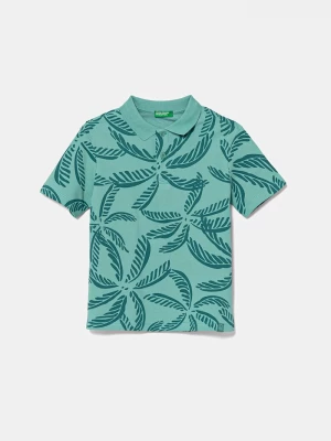 Obrázek produktu United Colors of Benetton Dětská bavlněná polokošile United Colors of Benetton tyrkysová