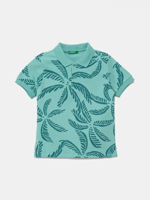 Obrázek produktu United Colors of Benetton Dětská bavlněná polokošile United Colors of Benetton tyrkysová