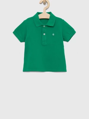 Obrázek produktu United Colors of Benetton Dětská bavlněná polokošile United Colors of Benetton zelená