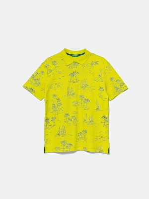 Obrázek produktu United Colors of Benetton Dětská bavlněná polokošile United Colors of Benetton žlutá