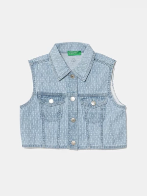Obrázek produktu United Colors of Benetton Dětská džínová vesta United Colors of Benetton modrá