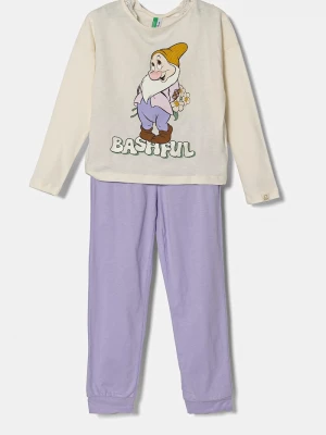 Obrázek produktu United Colors of Benetton Dětské bavlněné pyžamo United Colors of Benetton béžová
