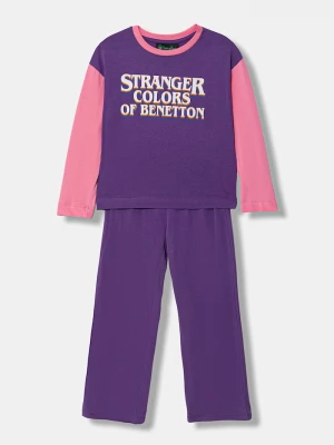 Obrázek produktu United Colors of Benetton Dětské bavlněné pyžamo United Colors of Benetton fialová
