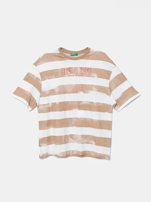 Obrázek produktu United Colors of Benetton Dětské bavlněné tričko United Colors of Benetton hnědá