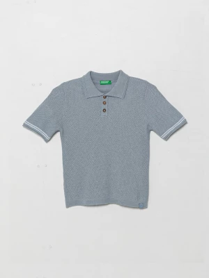 Obrázek produktu United Colors of Benetton Dětské polo tričko ze lněné směsi United Colors of Benetton modrá