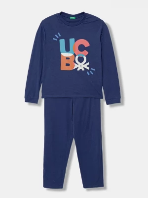 Obrázek produktu United Colors of Benetton dvoudílné pyžamo dětské bavlněné námořnická modř