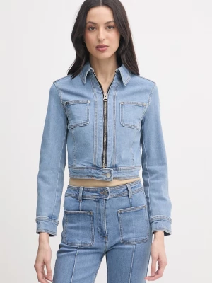 Obrázek produktu United Colors of Benetton džínová bunda dámská bavlněná elastanem modrá