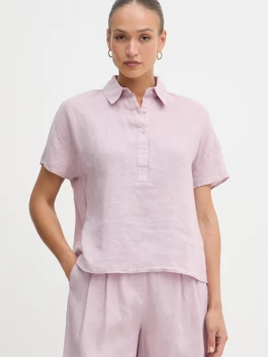 Obrázek produktu United Colors of Benetton halenka dámská lněná růžová
